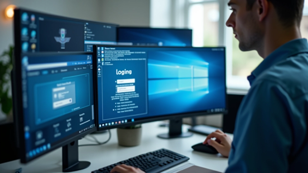 Person reviewing multiple browser tabs and accounts on computer monitor showing different platforms