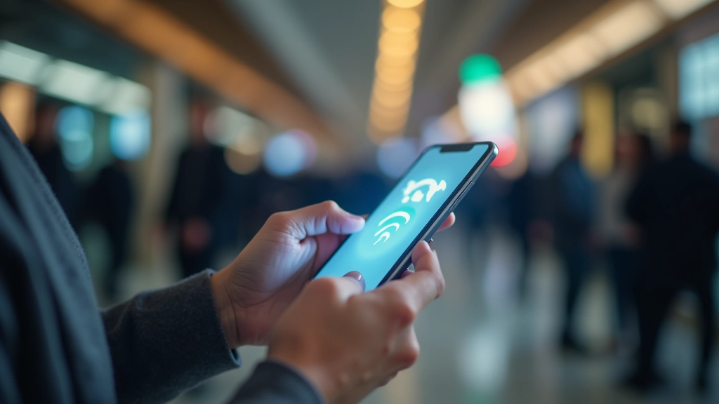 Secure WiFi connection on mobile device in public space